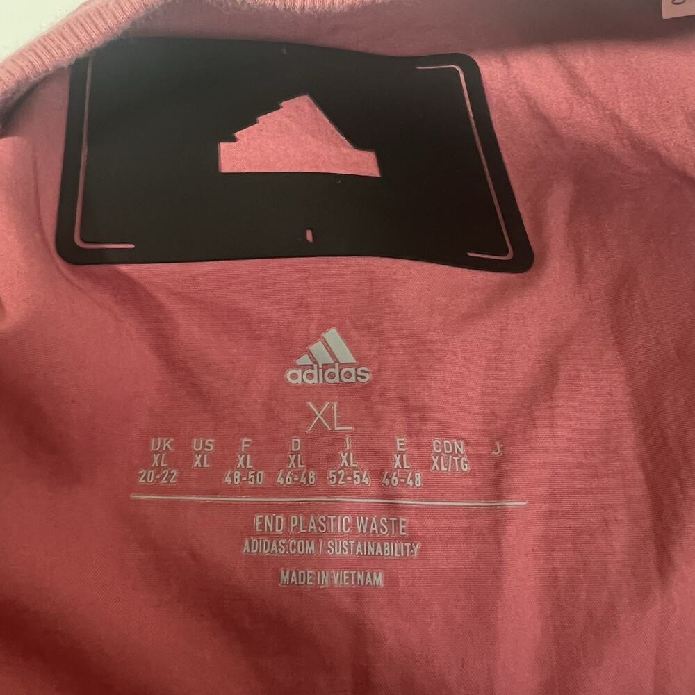 Adidas Women Rib Racerback Maxi Dress XL Modern Versatile Casual Fashion Pink - Picture 10 of 16
